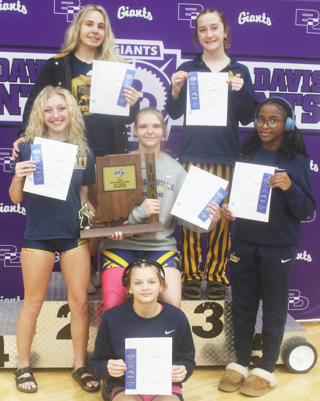 Revamped Pioneer girls defend sectional title in wrestling