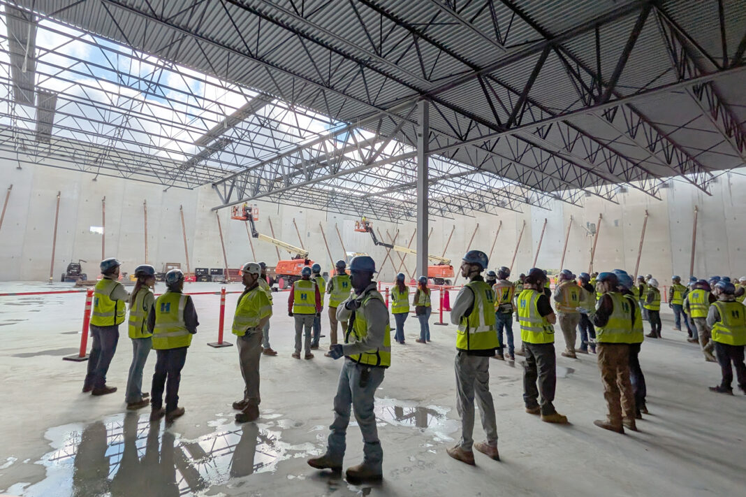 Roof work complete on first data center building
