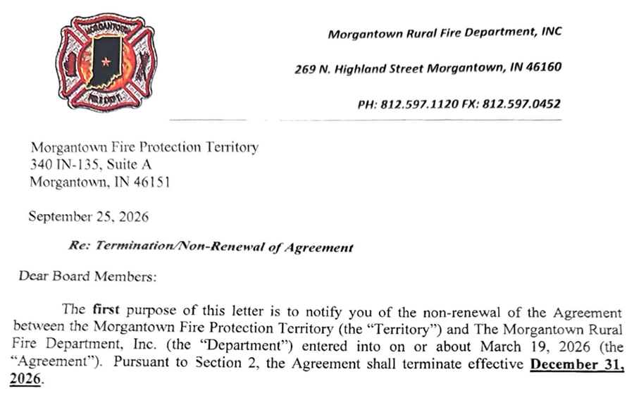 Morgantown Fire terminates agreement with fire territory board